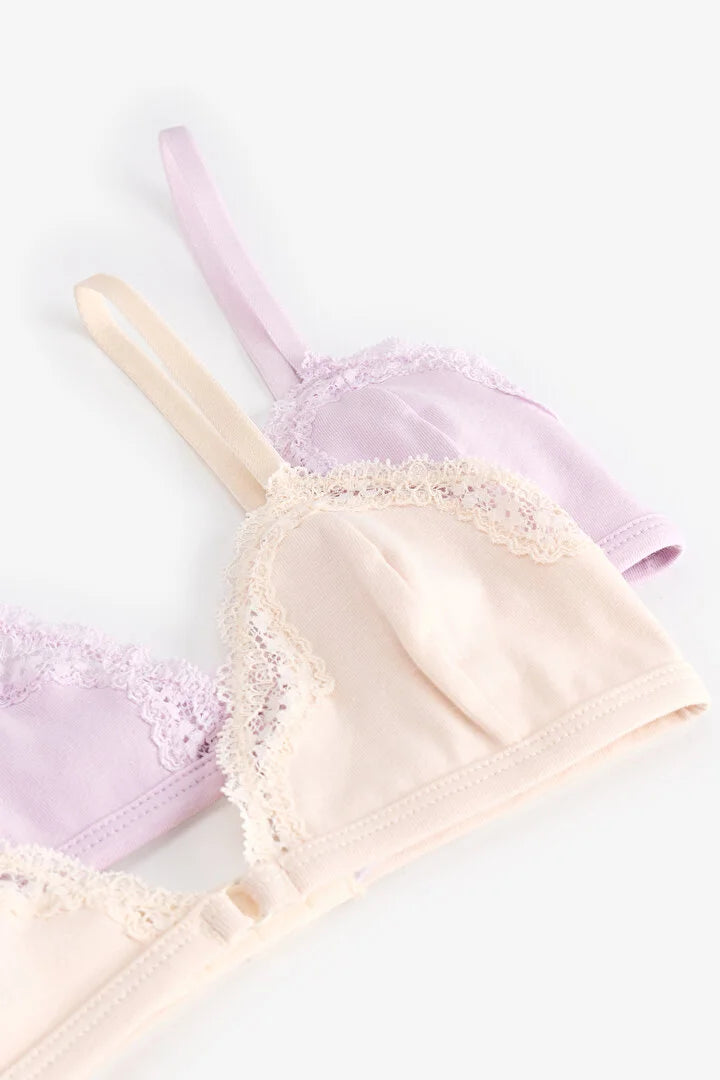 Penti Lily Girl's Cotton 2-Pack Bra with Training Pads