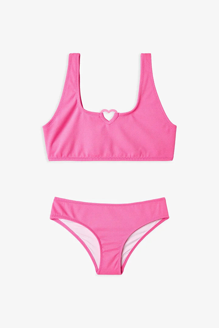 Penti Light Pink Girls Daisy Halter Bikini Set