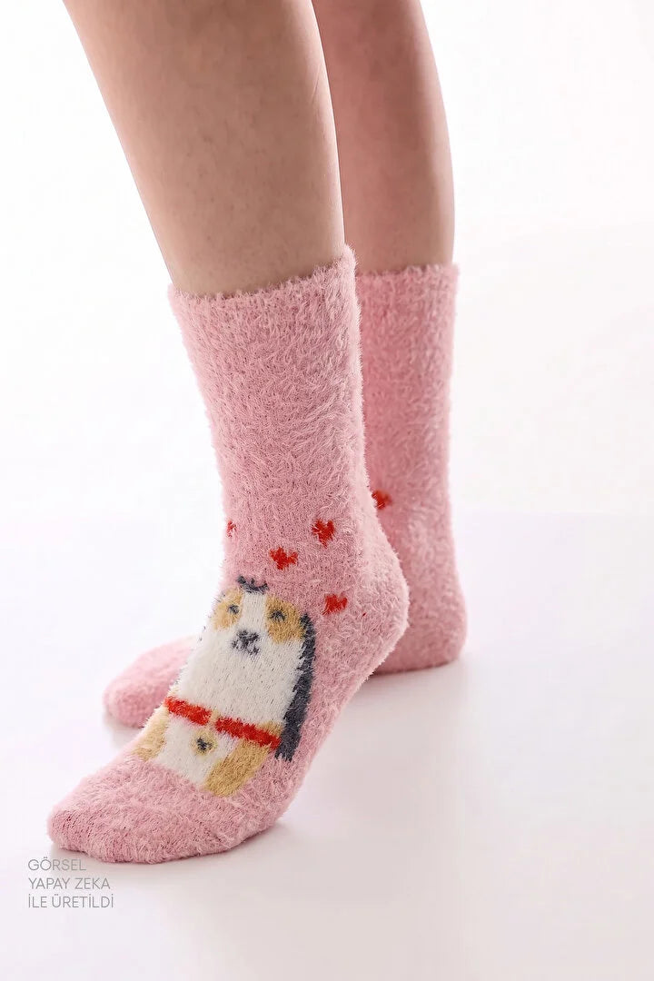 Penti Pink Cuteness Dog Print Ankle Socks