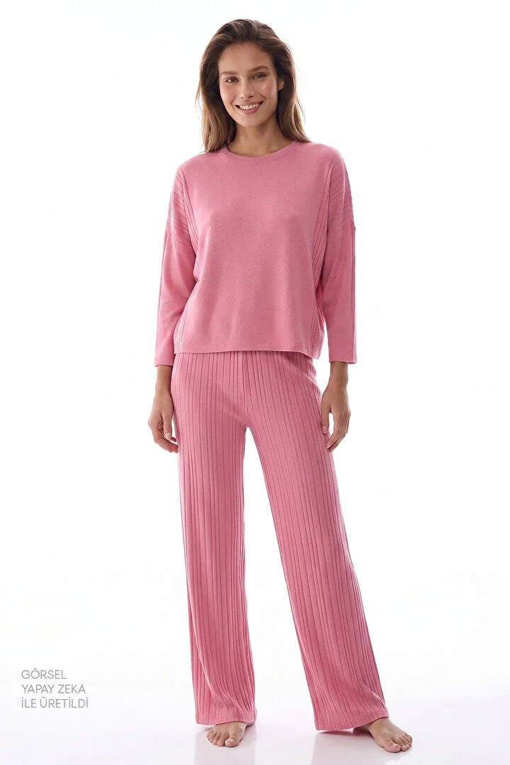 Penti Rose Long Sleeve Pyjama Set With Trousers
