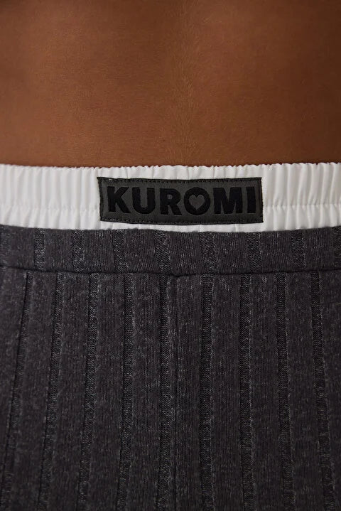 Penti Anthracite Kuromi Printed Boat Neck Long Sleeve Pajama Set