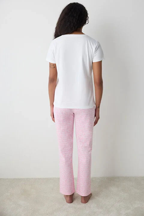 Penti Loves Paris Pant Light Pink Pj Set