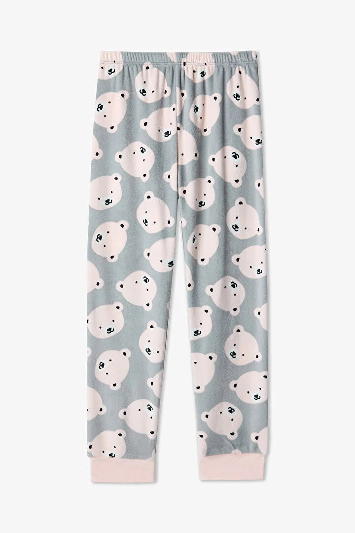Penti Gray Girls Bear Patterned Pajama Set
