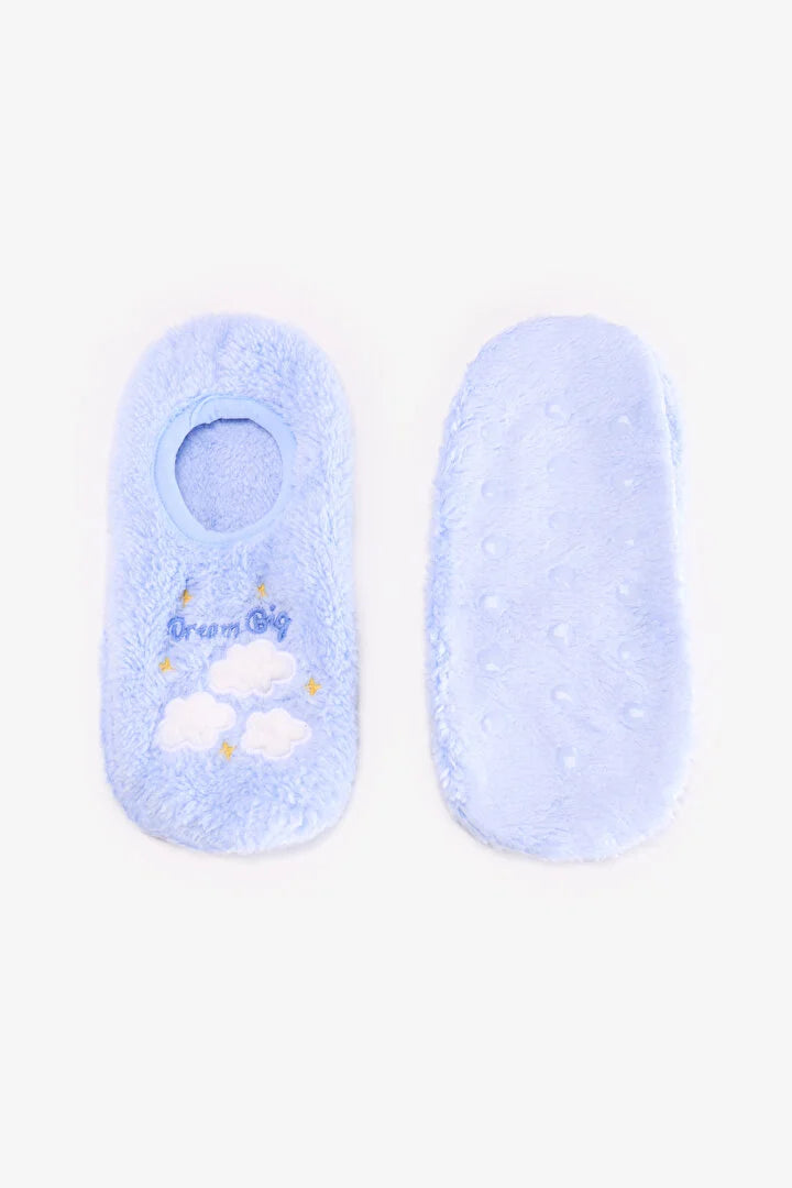 Penti Light Blue Dream Big Cloud Print Slipper Socks
