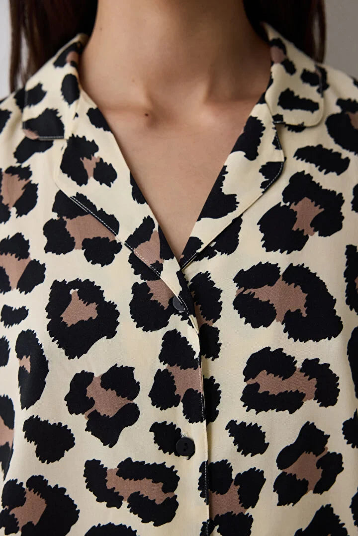 Penti Leopard Chally Shirt Pj Set