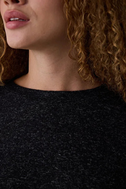 Penti Black Dark Sky Crew Neck Long Sleeve Pajama Set