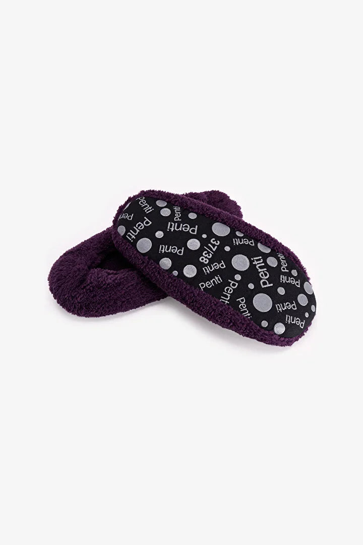 Penti Dark Purple Softy Bow House Slippers
