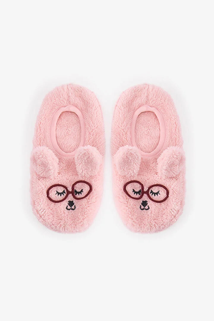 Penti Pink Sleepy Day Dog Print Slipper Socks