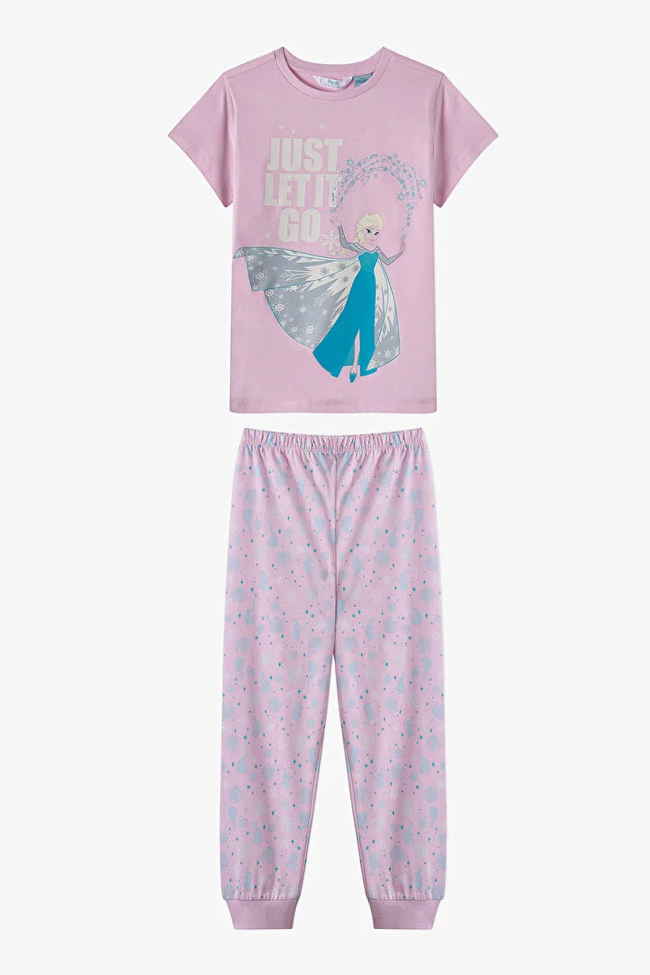 Penti Light Pink Girls Licensed P.Frozen Pajama Set