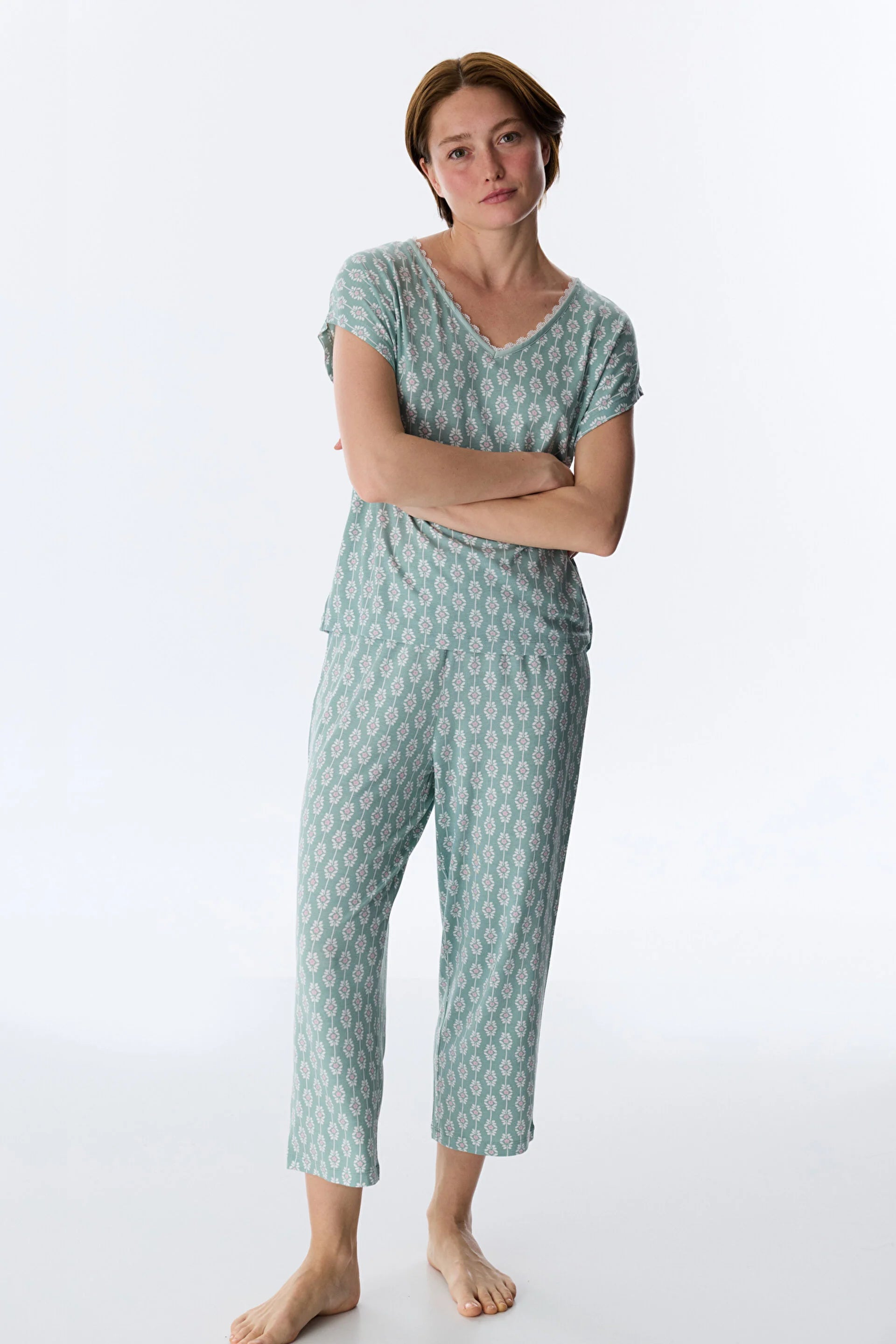 Penti Light Green Capri Pajama Set