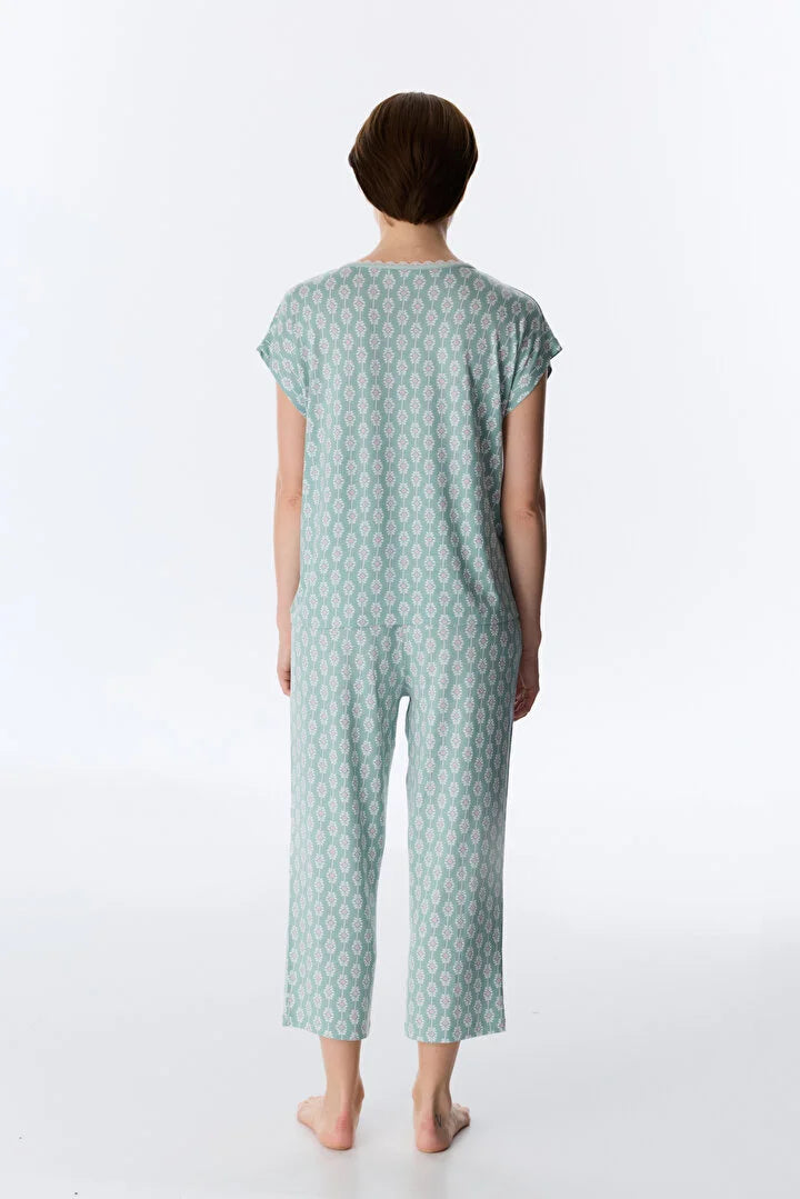 Penti Light Green Capri Pajama Set