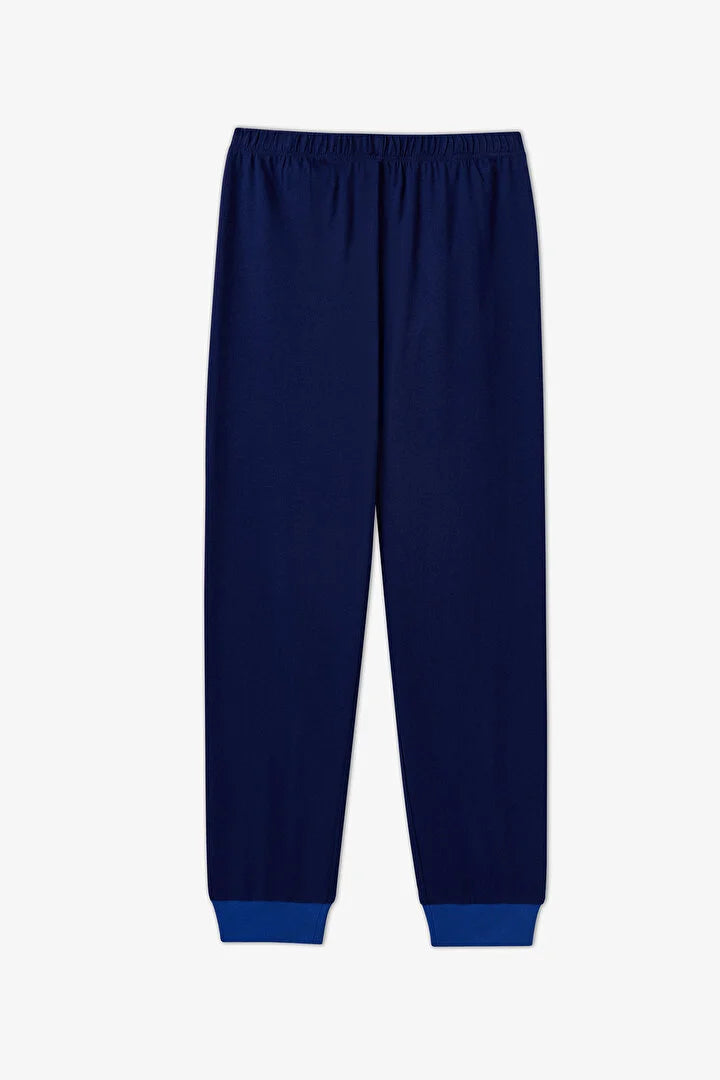 Penti Blue Capy-Jam Session Cotton Long-Sleeve 2-Piece Pajama Set