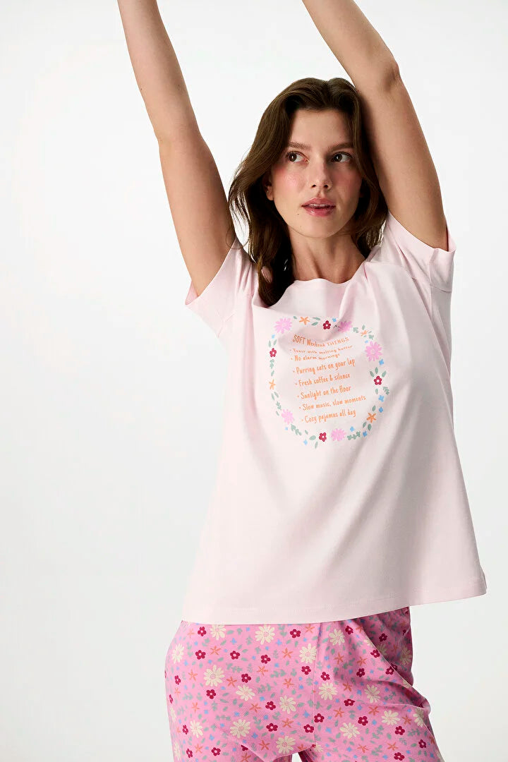 Penti Pink Weekends Pants Pajama Set