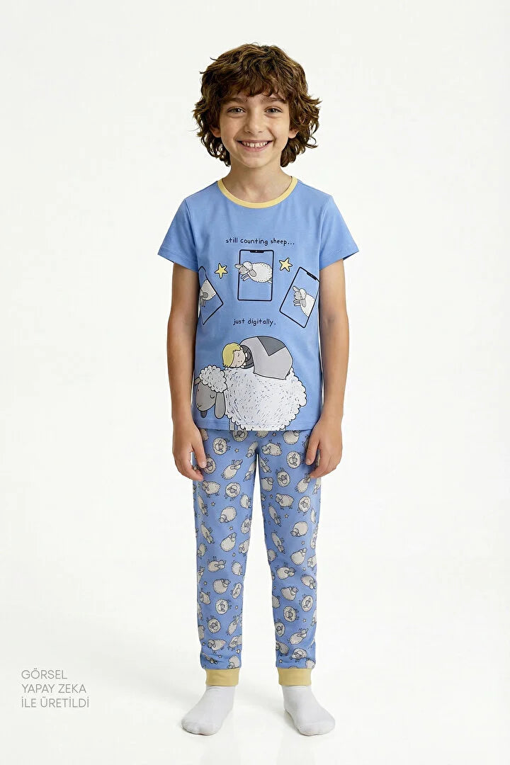 Penti Blue Boys Sheepy 2in1 Pajama Set