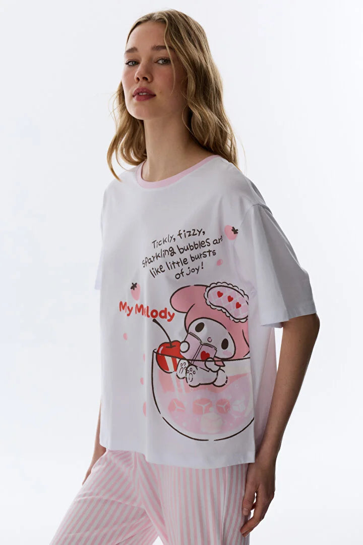 Penti Optical White Licensed My Melody Pants Pyjama Set