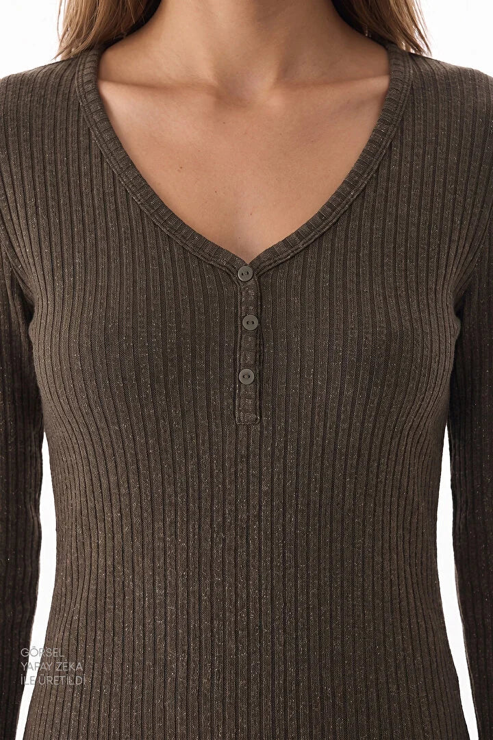 Penti Khaki Lilah Long-Sleeved Pants Pajama Set