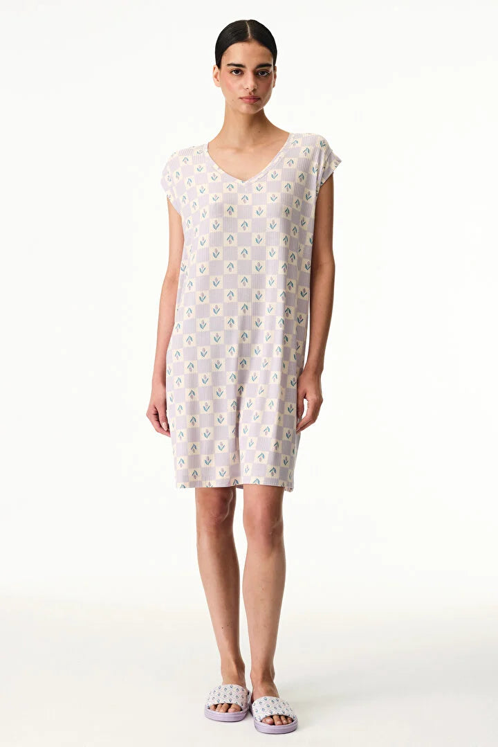 Penti Lilac Ella Printed Nightgown
