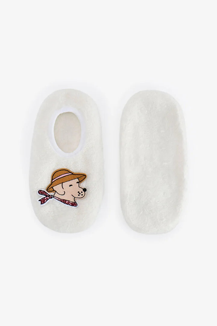Penti Off White Countryside Dog Print Slipper Socks