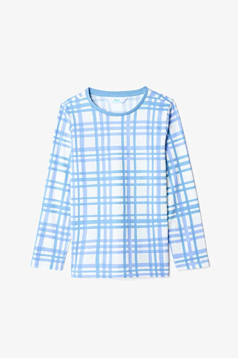 Penti Boys' Riding Cotton 2-Piece Plaid Long Sleeve Pajama Set