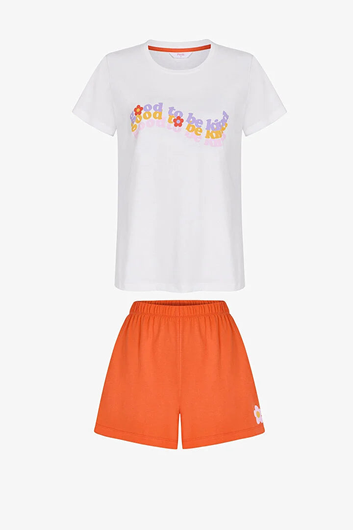 Penti Off-White Be Kind Shorts Pajama Set
