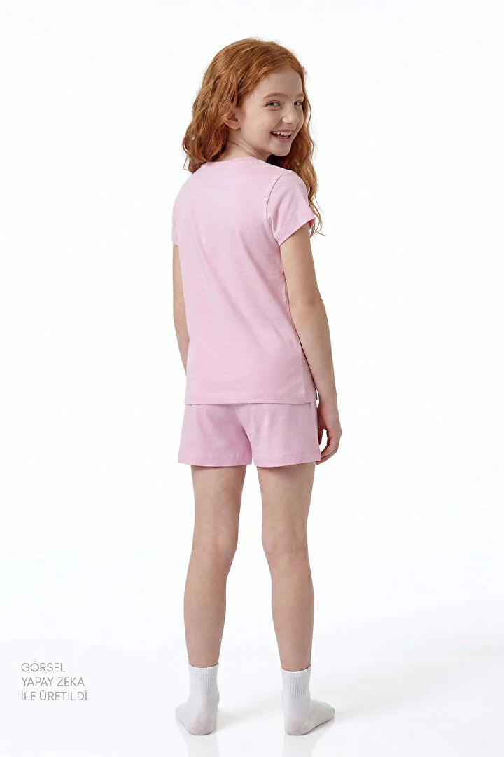 Penti Light Pink Girls Cherry,Berry 2in1 Pajama Set