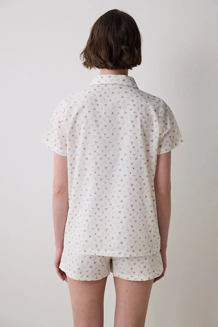 Penti Blossom Shirt Short Ecru Pj Set