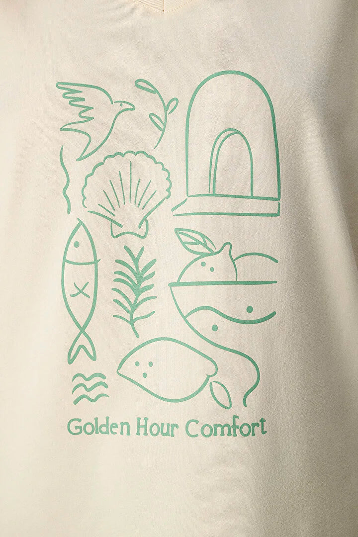 Penti Light Green Golden Hour Capri Pajama Set