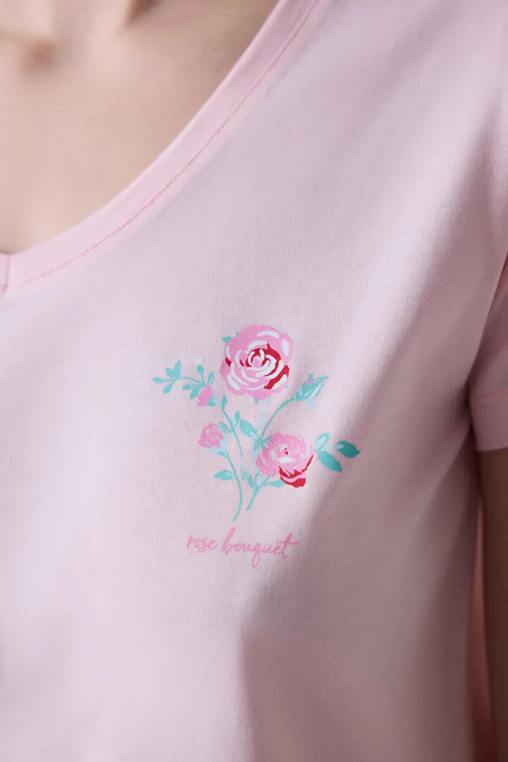 Penti Pink Roses Pant Pj Set