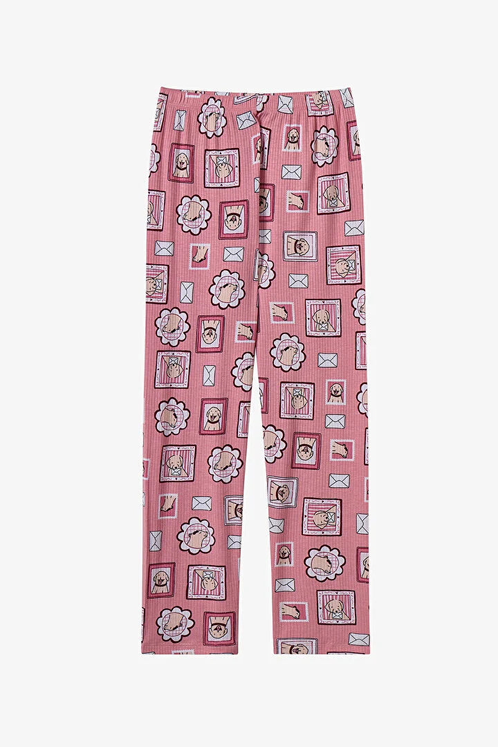 Penti Light Pink Long-Sleeve Shirt and Pants Pajama Set