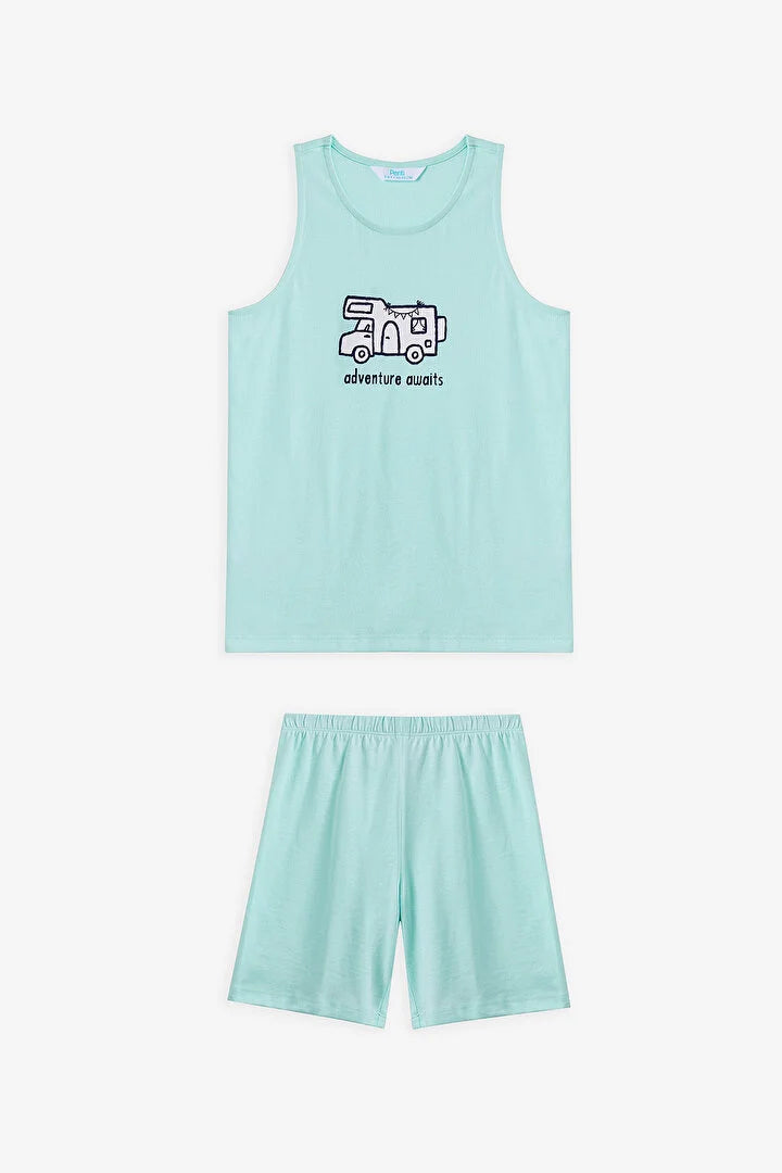 Penti Mint Green Boys Adventure Await 2in1 Pajama Set