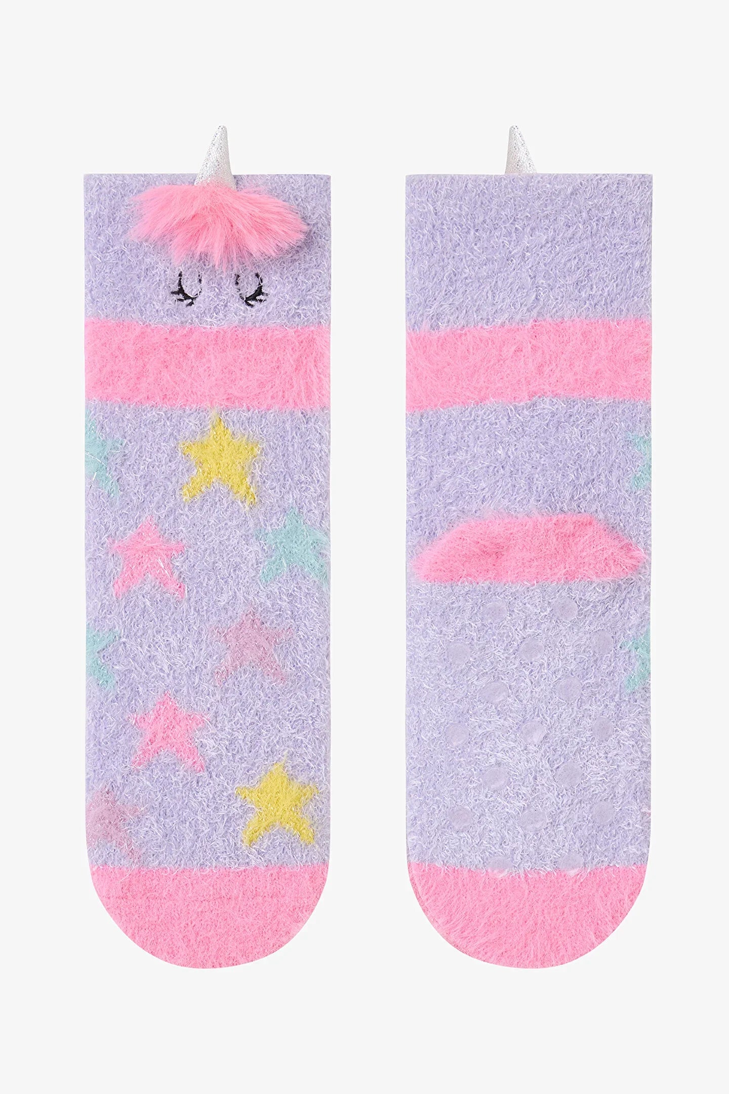 Penti Lilac Girl's Unicorn Embroidered Accessory Non-Slip Sole Home Booties