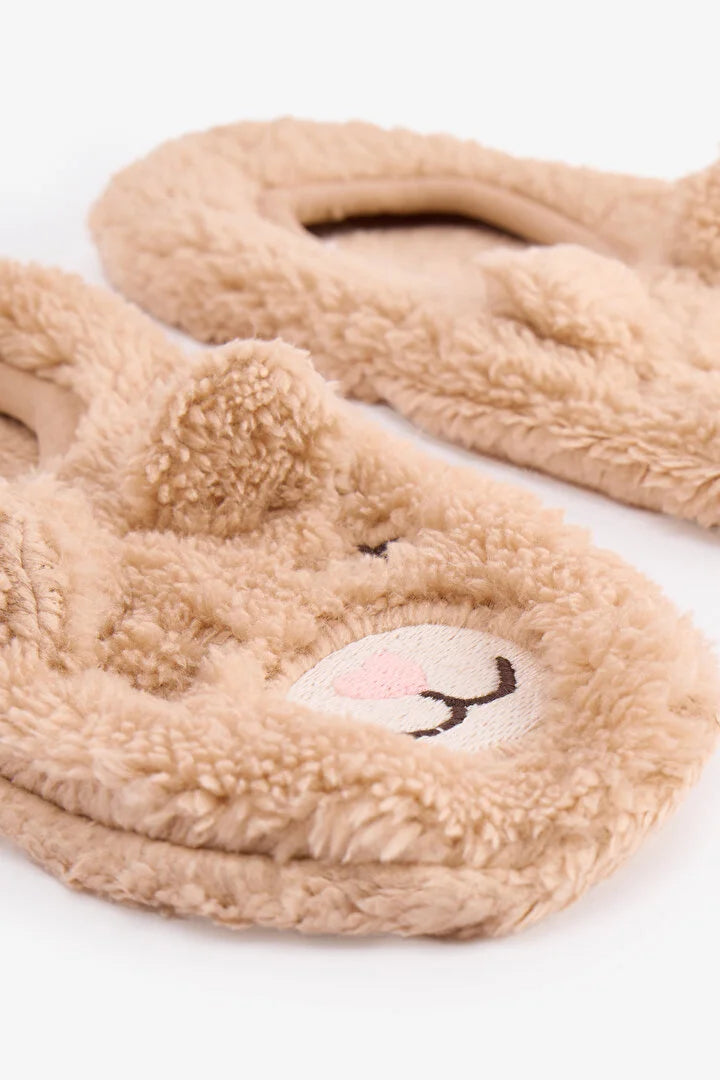 Penti Beige Happy Bear Slipper Socks
