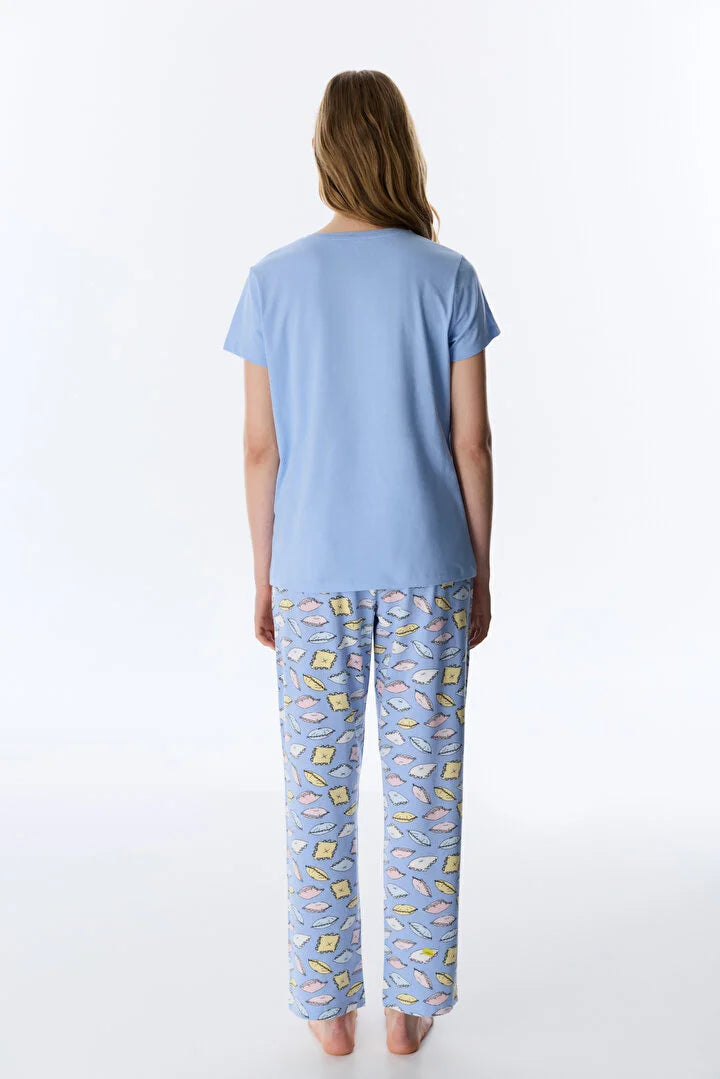 Penti Blue Pants Pajama Set
