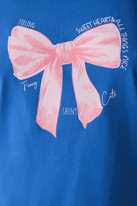 Penti Fancy Bows Pant Blue Pj Set
