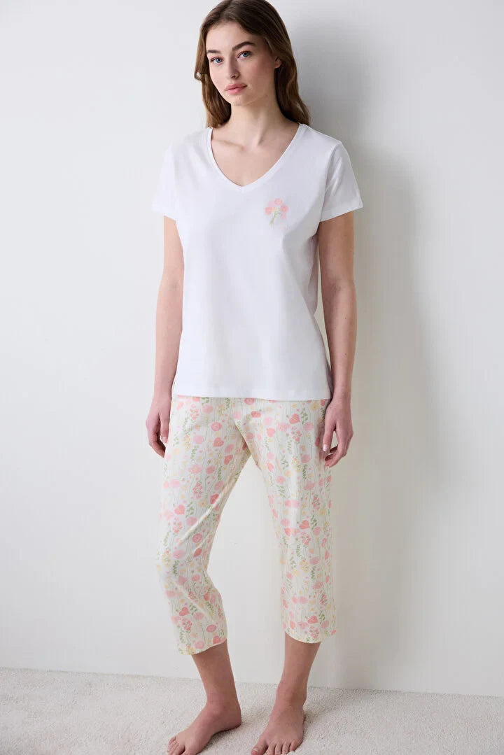 Penti Floral Capri Pj Set