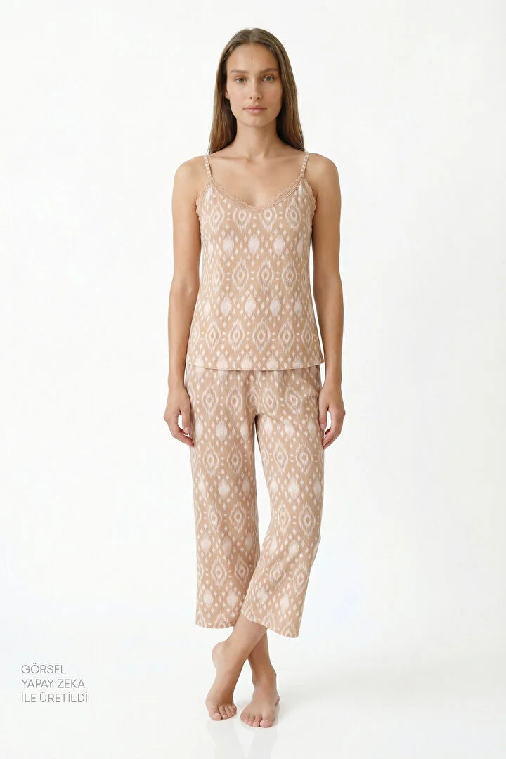 Penti Beige Belle Capri Pajama Set