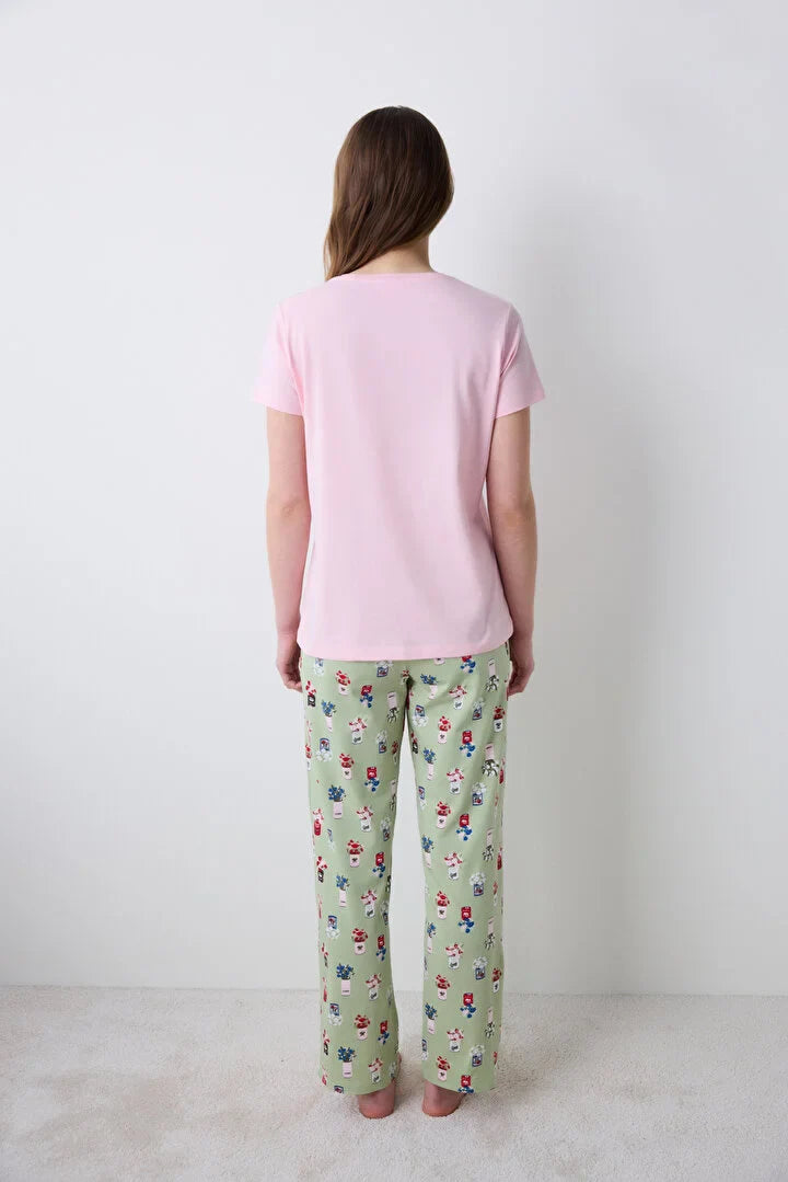Penti Flower Market Pant Multi Color Pj Set