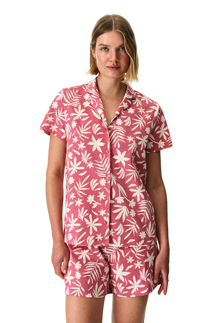 Penti Rose Dust Ciao Shirt & Shorts Pajama Set