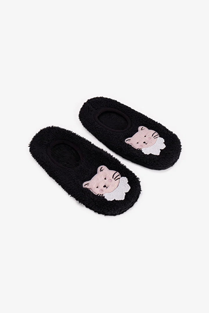 Penti Black Midnight Mood Cat Print Slipper Socks