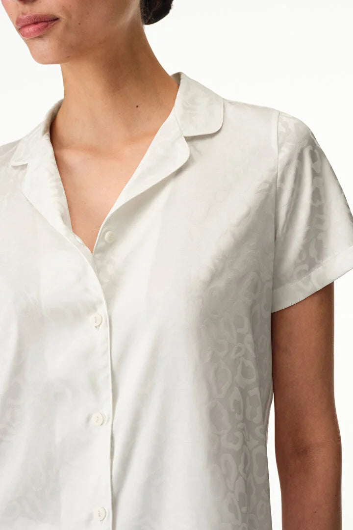 Penti Off-White Bridal Charming Shirt & Pants Pajama Set