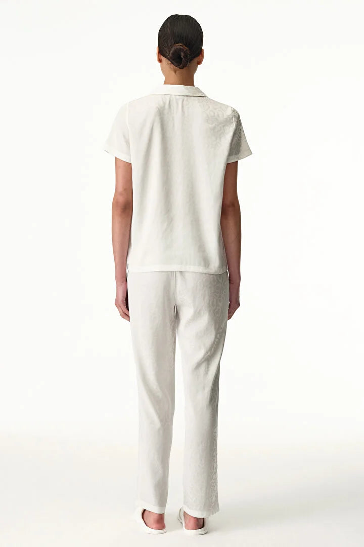 Penti Off-White Bridal Charming Shirt & Pants Pajama Set