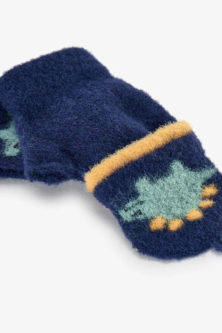 Penti Dark Navy Blue Dinosaur Gloves