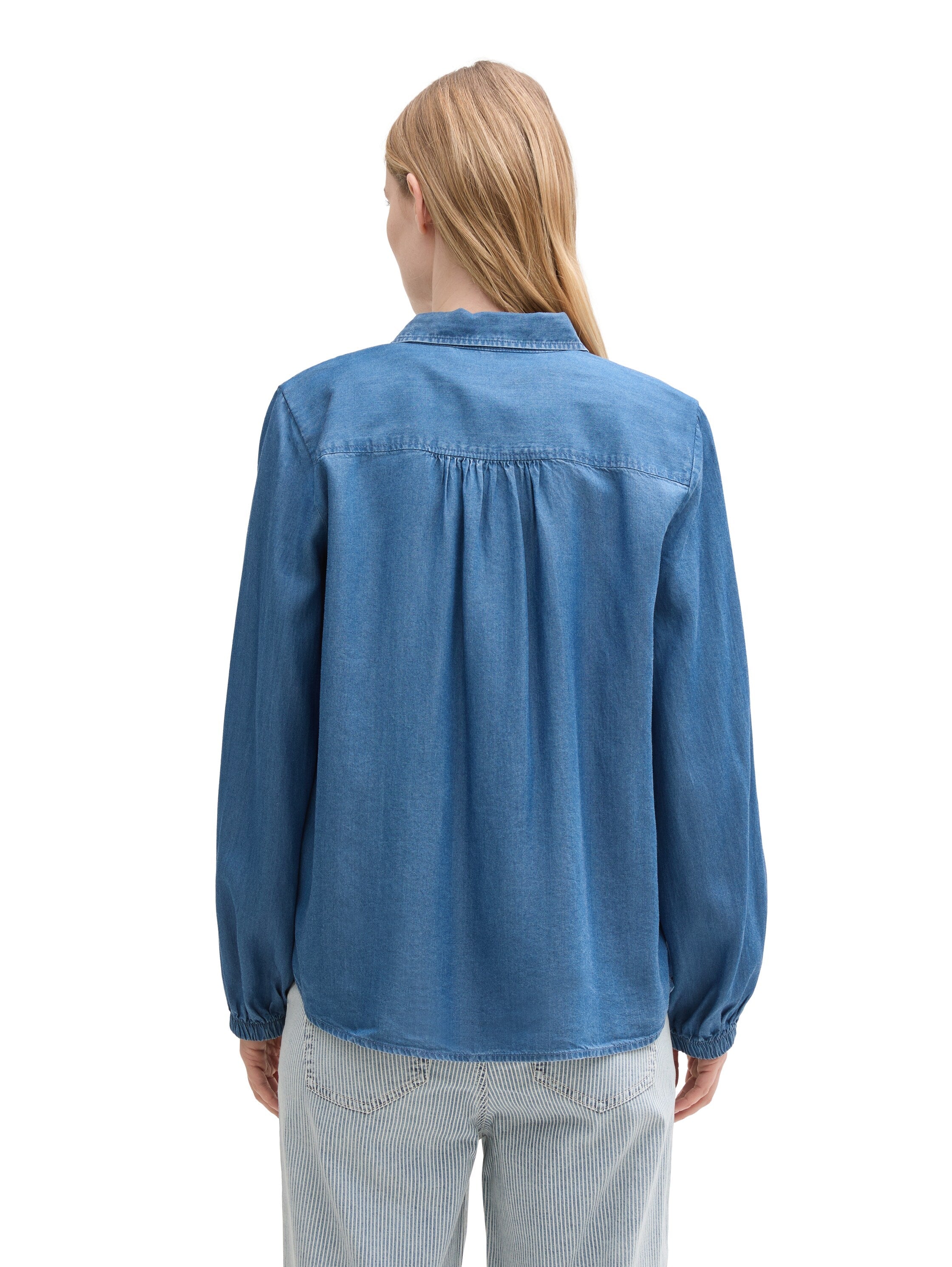 Tom Tailor Blue Shirt With Button To Close