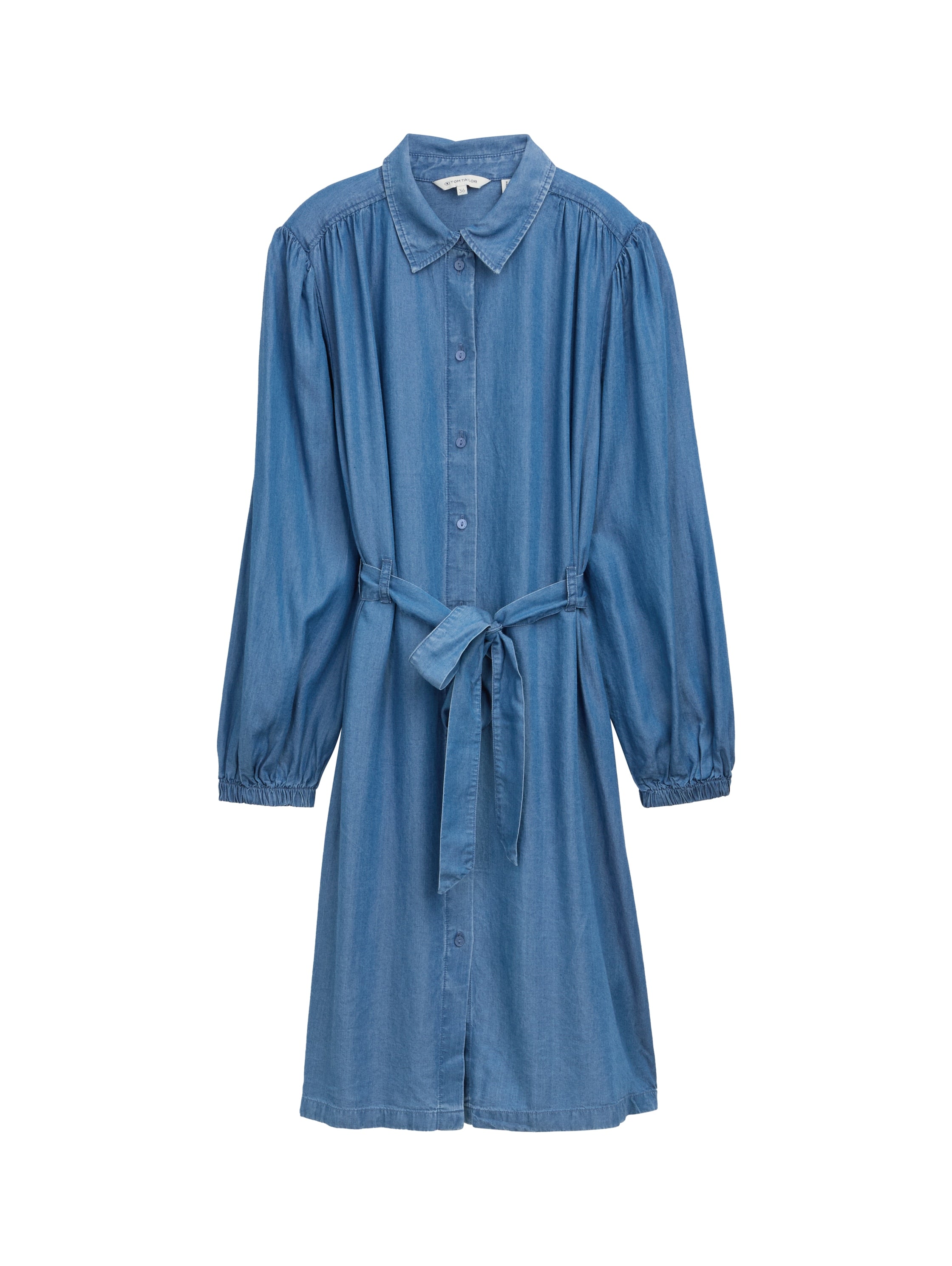 Tom Tailor Blue Denim Belted Blouse Dress