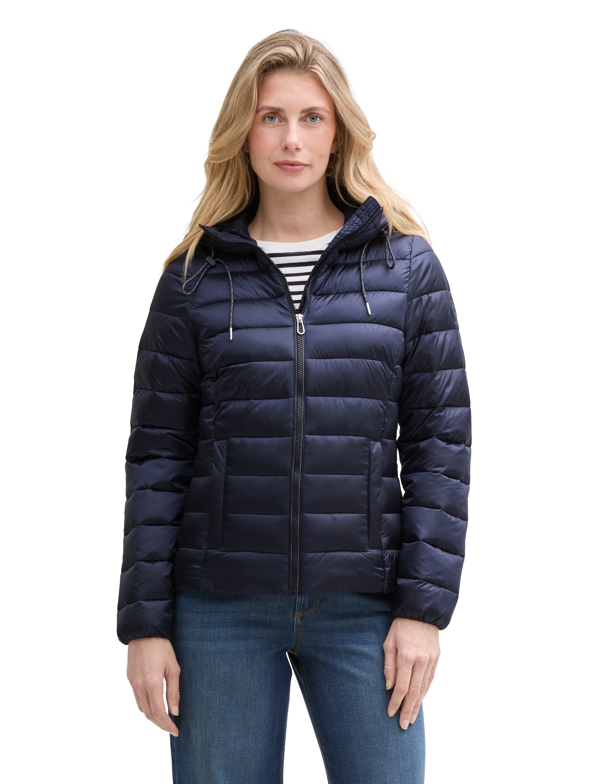 Tom Tailor Lightweight Quilted Blue Jacket With Water-Repellent Function