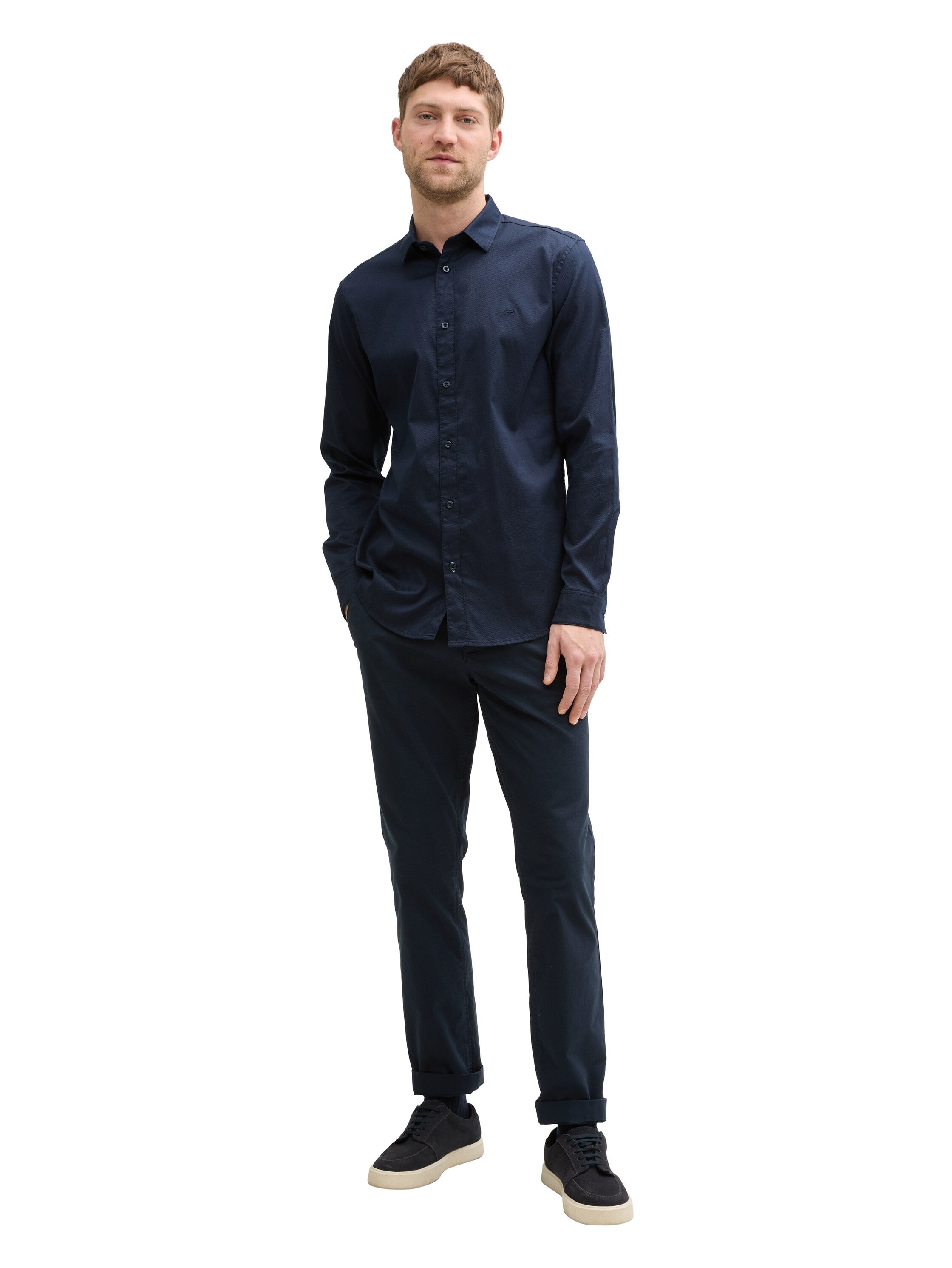 Tom Tailor Long Sleeved Navy Basic Shirt