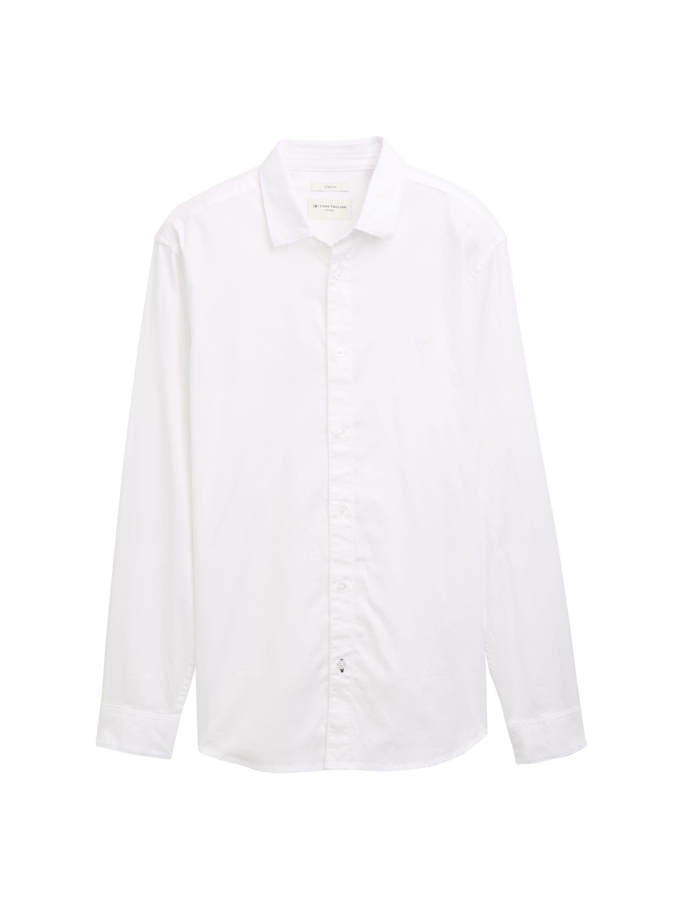 Tom Tailor Long Sleeved White Basic Shirt