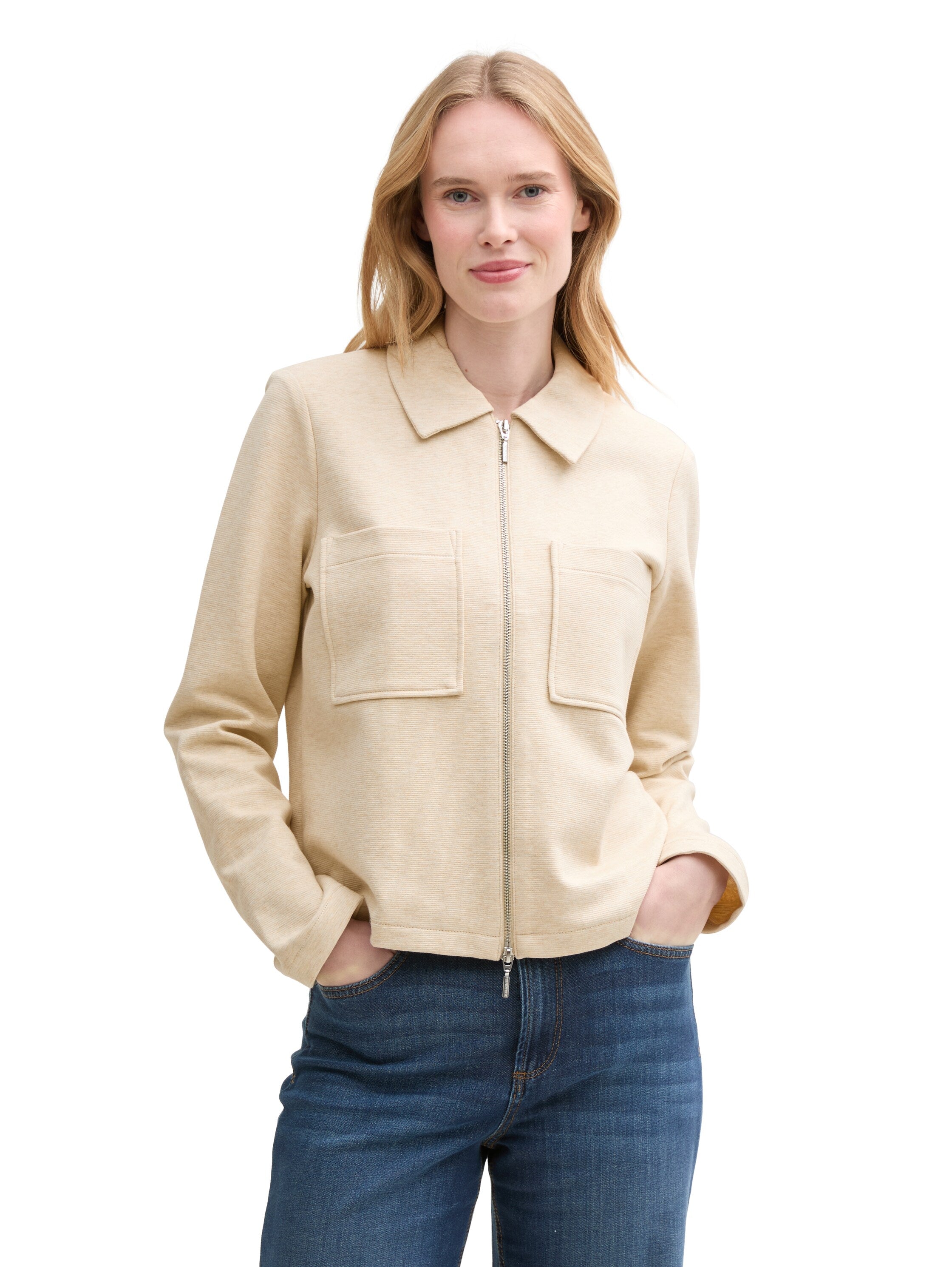 Tom Tailor Beige Jacket With Breast Pockets