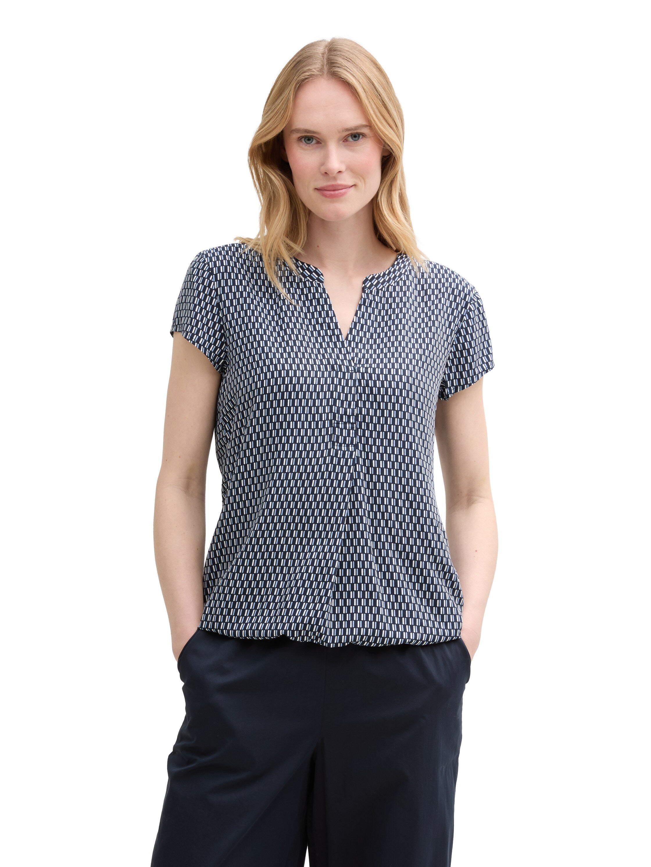 Tom Tailor Printed Short-Sleeved Blouse