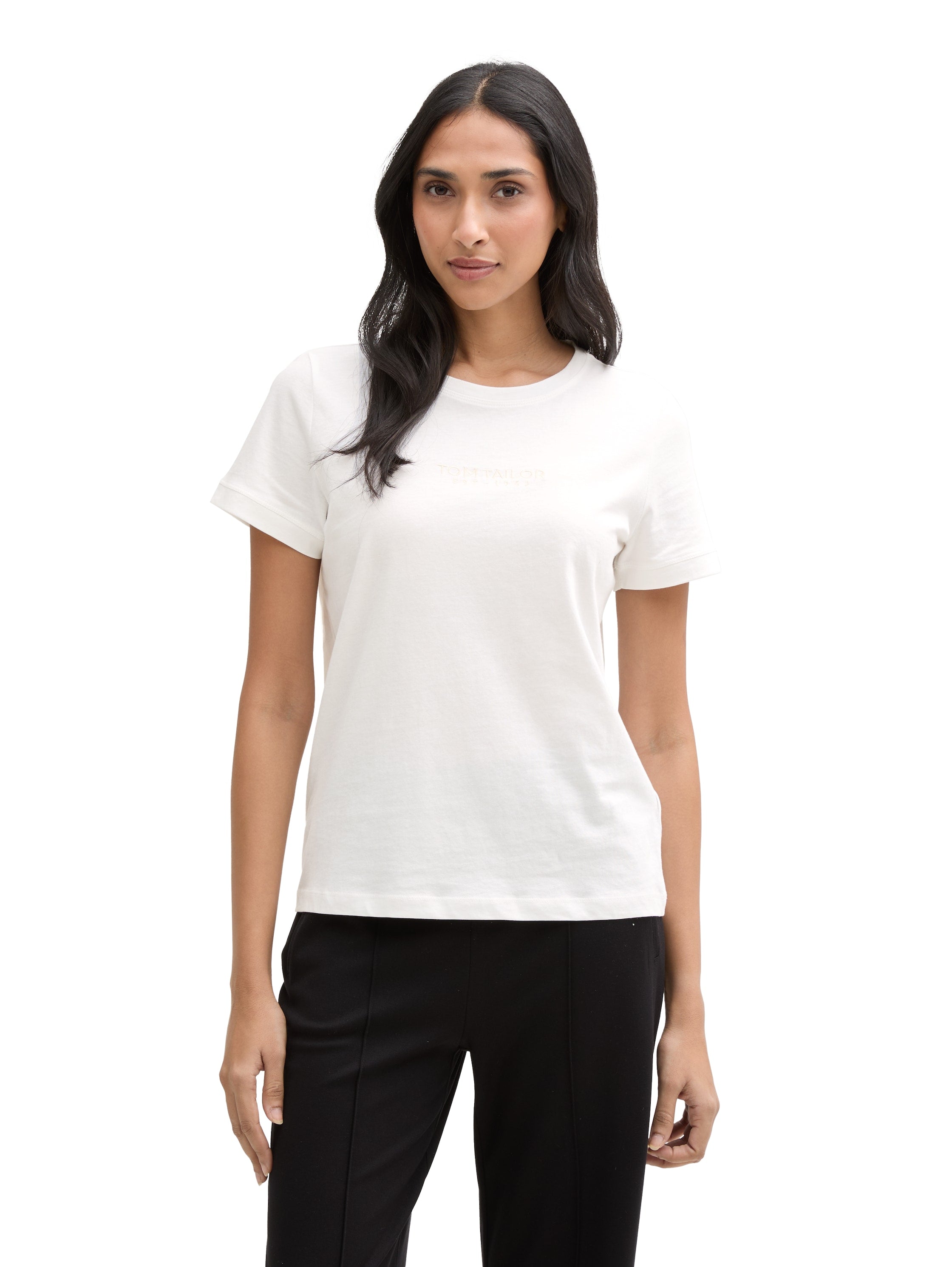 Tom Tailor White T-Shirt With Logo